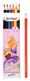 Карандаши цветные 06цв "PRINCESS" к/к, с подвесом, Silwerhof