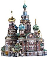 Модель, сборная, Умная бумага, Спас-на-Крови, картон, 1:200