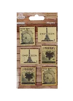 Набор деревянных украшений Марки (8218) (6шт) (Рукоделие) (упаковка)