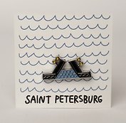 Значок эмалированный Мост