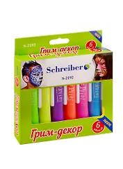 Грим-декор Schreiber/Шрайбер NEW 6 цветов (неон) S 2192