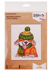 Набор для вышивания Klart Малыш Корги 8-320