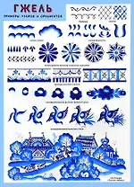 Гжель. Примеры узоров и орнаментов 50 х 69