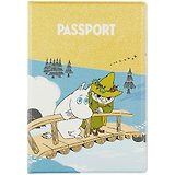 Обложка для паспорта MOOMIN Муми-тролль и Снусмумрик на мосту (ПВХ бокс) (МТО2021-01)