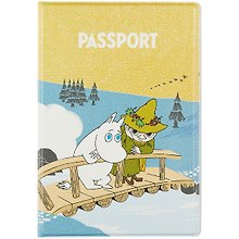 Обложка для паспорта MOOMIN Муми-тролль и Снусмумрик на мосту (ПВХ бокс) (МТО2021-01)