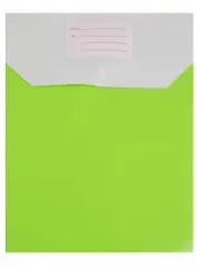 Папка-конверт А4 на кнопке вертикальная, 2отд., ассорти