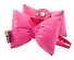 Заколка-крабик дутая Бантик (фуксия, металлик) (PU) (12см) (12-2025093-11) (Lafilaf) - 1