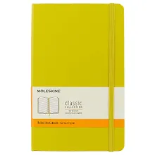 Записная книжка Moleskin Classic Large, твёрдая обложка, жёлтая, А5