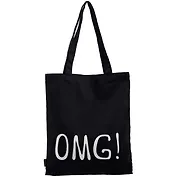 Сумка-шоппер OMG! черная, текстиль 40см.*32см.