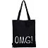 Сумка-шоппер OMG! черная, текстиль 40см.*32см. - 0