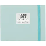 Скетчбук А6 40л "Free hand. No. 1" синий, гладкая бумага, 140г/м2, тв.обложка, резинка