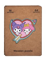 Пазл  фигурный 64 дет. Sanrio Best friends (8+) (дерев. коробка)