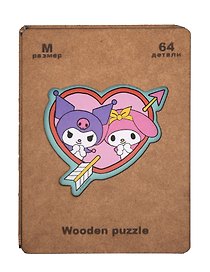 Фигурный пазл «Best friends» 64 элемента, дерево, Sanrio