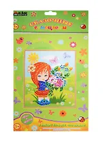 Набор Сказочные самоцветы Девочка с букетом (ANMT-R3) (21х30см) (5+) (упаковка)