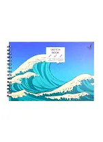 Скетчбук А5 40л "SKETCHBOOK. Волна настроения", 100г/м2, евроспираль