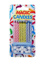 Набор негаснущих свечей для торта Magic (10шт) (6см)