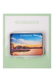 Сувенирный магнит Челябинск закат (Дерево) (Члбз1)