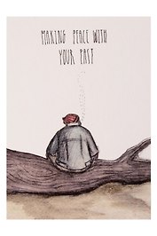 Открытка одинарная "making peace with your past"
