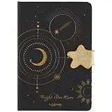 Блокнот с фигурной магнитной застежкой-звездочкой Stars (золото)