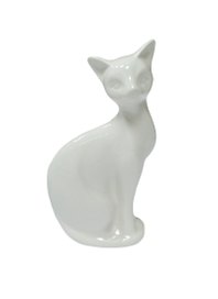 Фигурка Кошка белая (13см) (керамика) (390-456)