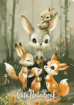 Записная книжка А6 32л "Cute Animals Notebook" дизайнерская бумага