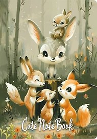 Записная книжка «Cute Animals Notebook» А6, 32 листа, дизайнерская бумага, Эксмо