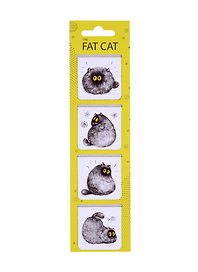 Магнитные закладки «Fat cat», 4 штуки