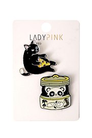 Набор брошей `LADY PINK` 2 шт (191659)