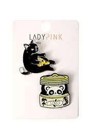 Набор брошей `LADY PINK` 2 шт (191659)