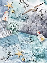 Декупажная карта Дневник моряка А4 (DK3034)