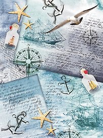 Декупажная карта Дневник моряка А4 (DK3034)