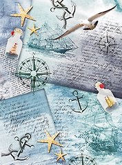 Декупажная карта Дневник моряка А4 (DK3034)