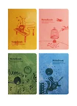 Записная книжка А7 60л "Music", вн.бл.лин.кремовый, с ПВХ-обложкой, ассорти