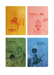 Записная книжка А7 60л "Music", вн.бл.лин.кремовый, с ПВХ-обложкой, ассорти