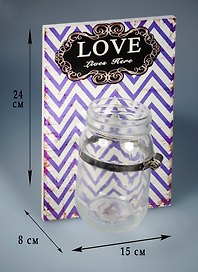 Декор настенный с баночкой (15х24) (мдф, стекло) (7501)
