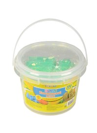 Кинетический песок Цветной, 300гр. +формочки/6шт., банка-ведерко TZ 3526