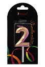 Свеча для торта Цифра 2 Градиент  (4см) (блистер) (12-7color-candle_32)