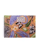 Скетчбук А5 40л "Tropics", 120г/м2, обложка крафт картон, выборочный лак, евроспираль