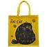 Сумка джутовая S Fat cat (30х30х18)  (ДЖ2019-3) - 1