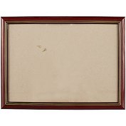 Рама со стеклом, дерево, коричневая с золотом, 25 х 35 см