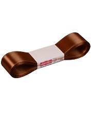 Лента атласная 1д (25мм) (коричневый) 142 (8384) (Зав. упаковка)