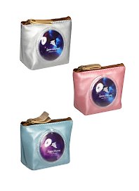 Кошелек на молнии Космос (ПВХ) (11х8) (светл)