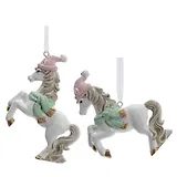 Фигурка декоративная подвесная Лошадка белая, 2 варианта (9х2х8) (824195)