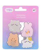 Зажимы для бумаг «Animals» Yoi, 4 штуки, пластик - 1
