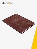 Книга для записей «Suede», А5, 80 листов, линованная, коричневая, Schiller - 1