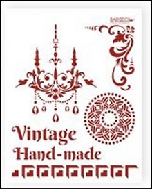 Трафарет пластиковый многоразовый Винтаж (20х25) (Л-069)