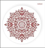 Трафарет пластиковый многоразовый Розетка цветочная (30х30) (Р-09)
