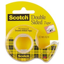 Лента клейкая двусторонняя, 12 мм х 6.3 м, Scotch 3M