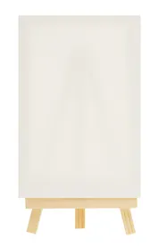 Холст на мольберте 18*12см, белый, в инд.уп. 