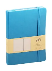 Книга для записей А5 96л кл. "JOY BOOK. Летнее небо" 7БЦ, иск.кожа, тонир.офсет, скругл.углы, ляссе